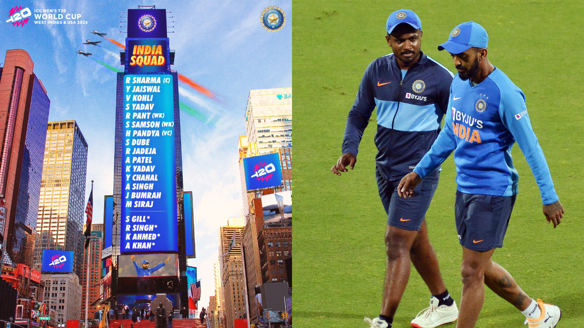 ICC T20 World Cup 2024 India Squad: Sanju Samson Pips KL Rahul In 15-Man Squad; Hardik Pandya Named Vice-Captain